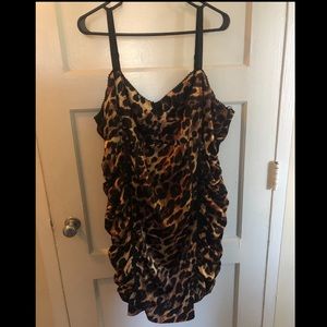 Z. Cavarici/Torrid Leopard Satin Dress (Plus Size)